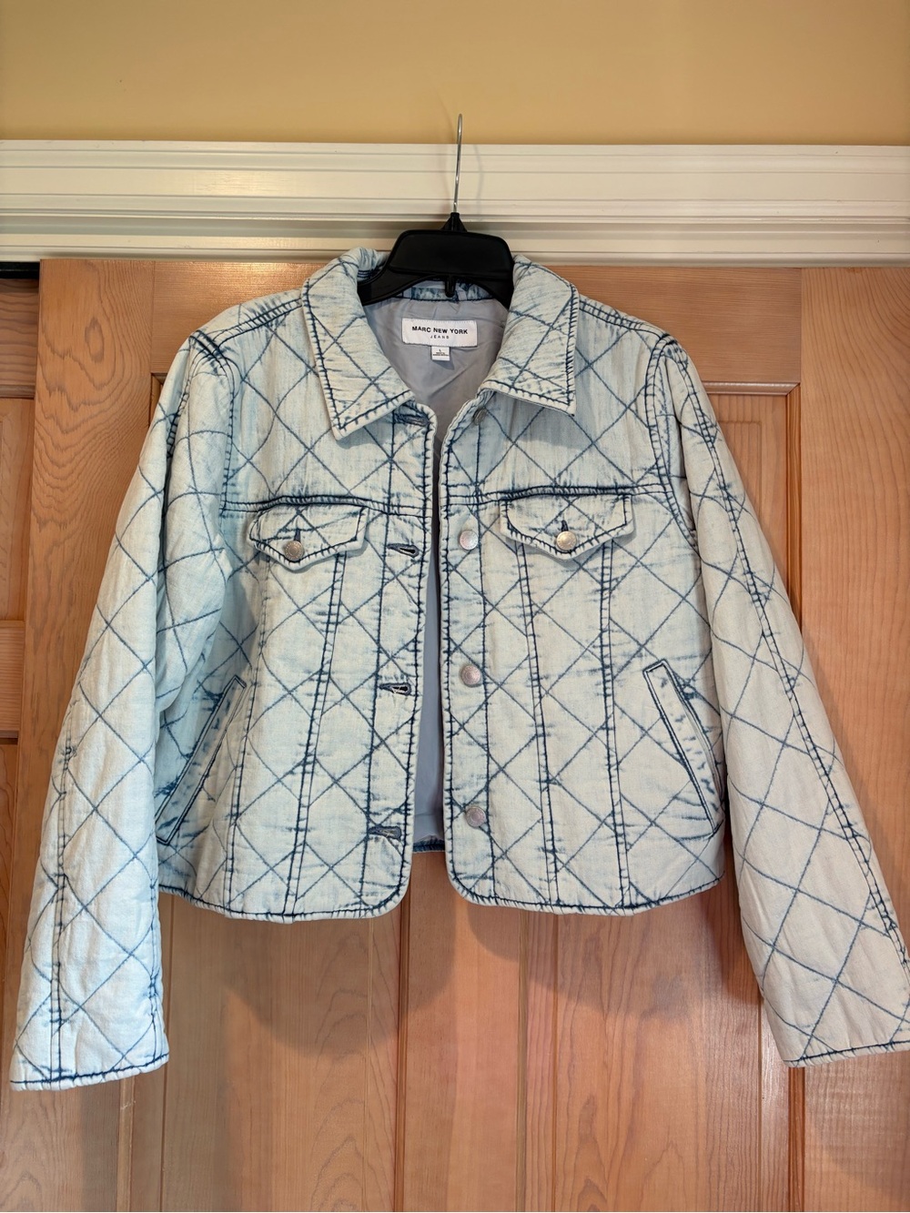Marc New York Quilted Light Blue Denim Jacket Sz. Large